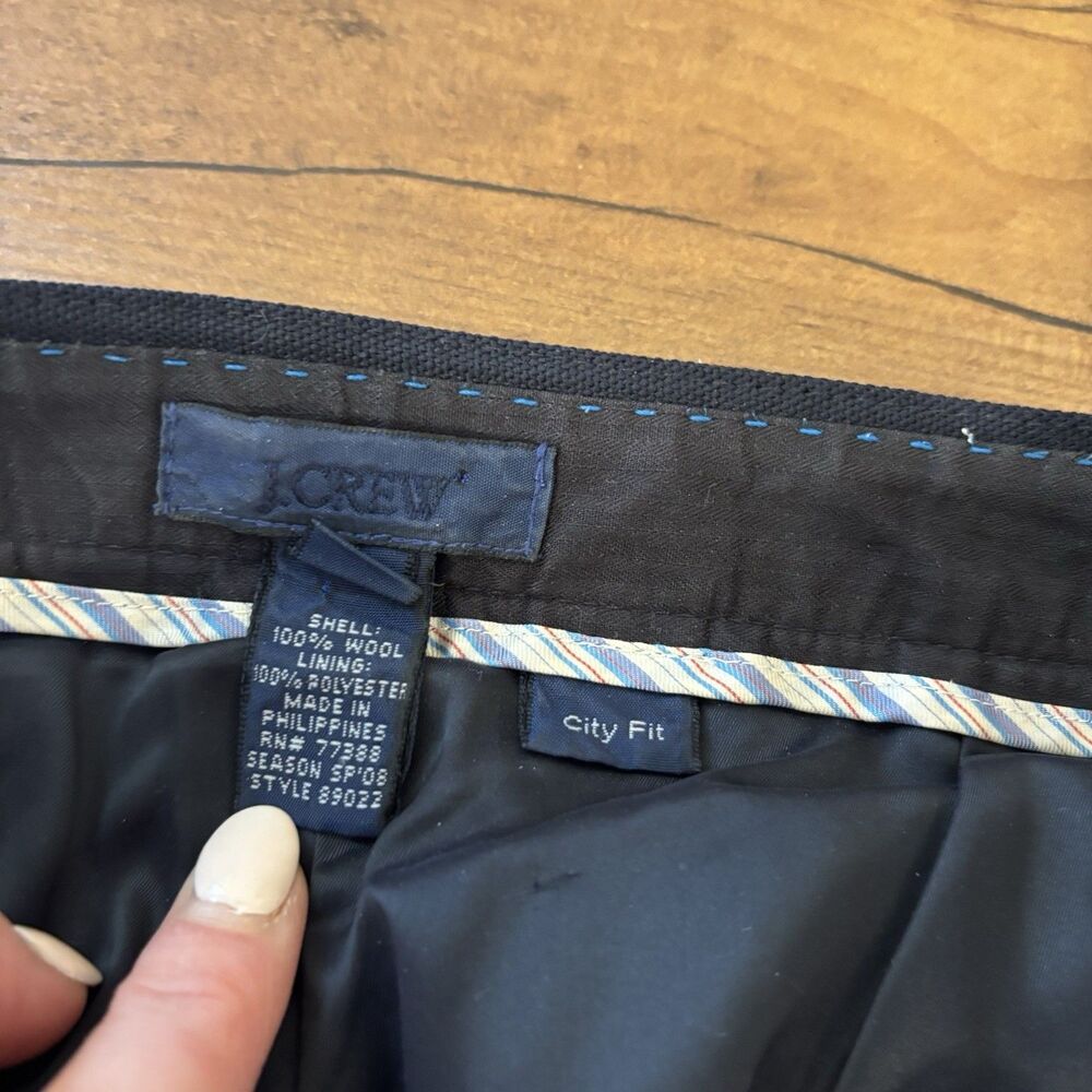 J Crew Womens 6 Navy Blue Wool City Fit Fully Lined Dress Pants Trousers 89022 - Picture 8 of 8